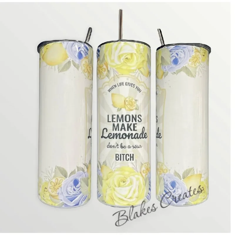 Insulated Drinkware Sale Lemons Make Lemonade 20/30oz Insulated Skinny Tumbler