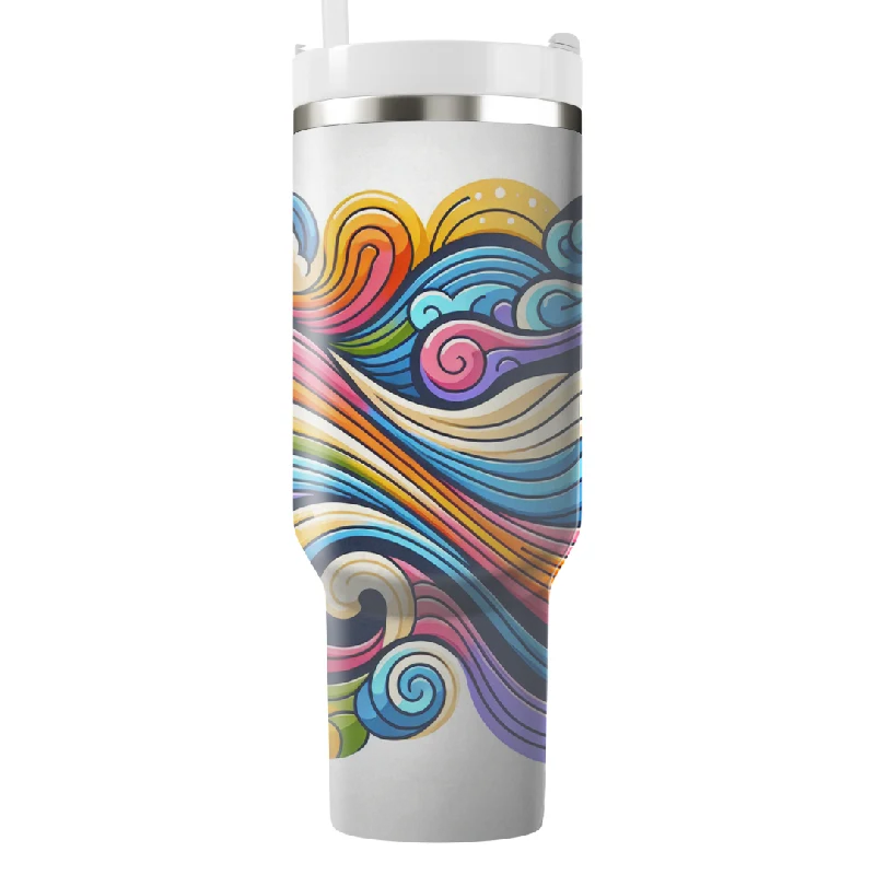 Chic Style, Always In Vogue Rainbow Dreams Tumbler With Handle