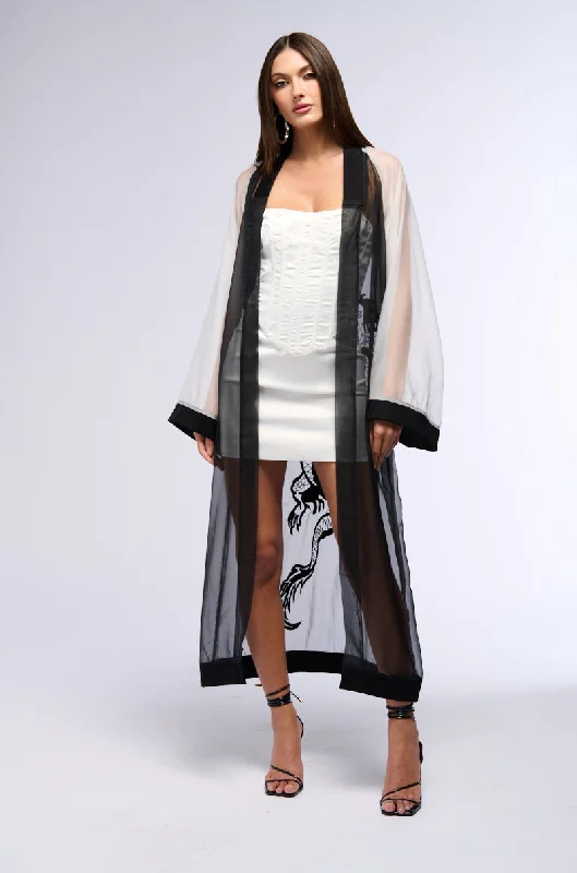 Elegant Style DRAGONS TOUCH MESH DUSTER
