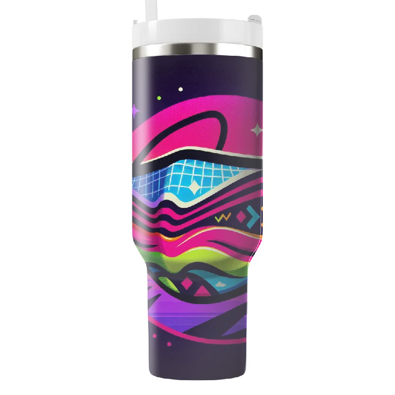 Special Offers Neon Retro Mask Tumbler With Handle