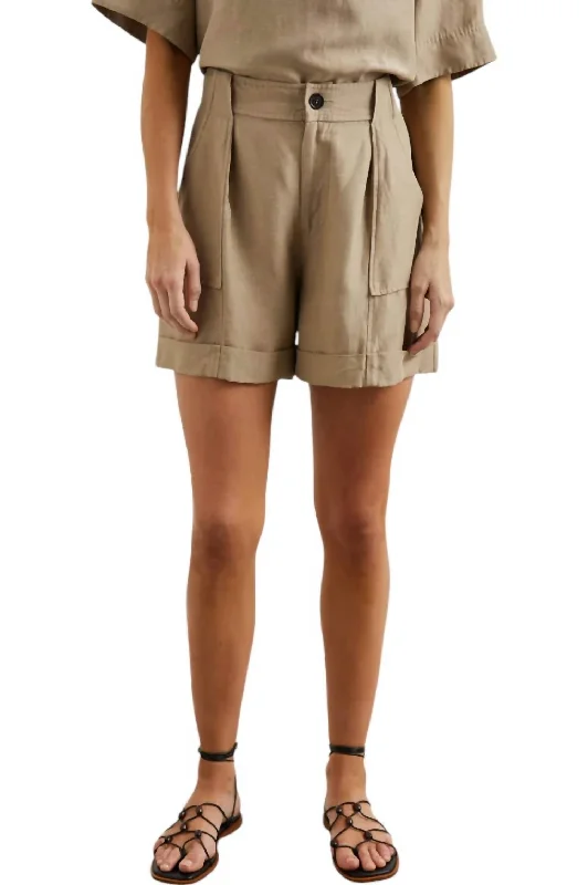 Style Upgrade Maryam Shorts In Safari