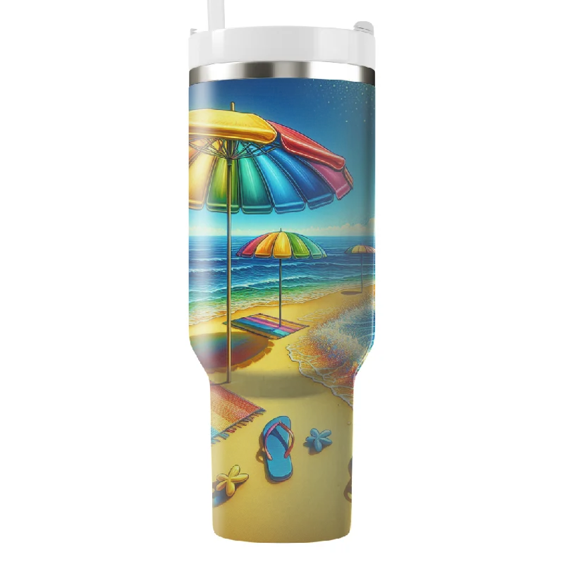 You'll Love Us Because Summer Seaside Bliss Tumbler With Handle