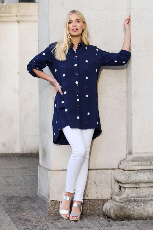 Elegant Details Saloos Embroidered Long Shirt