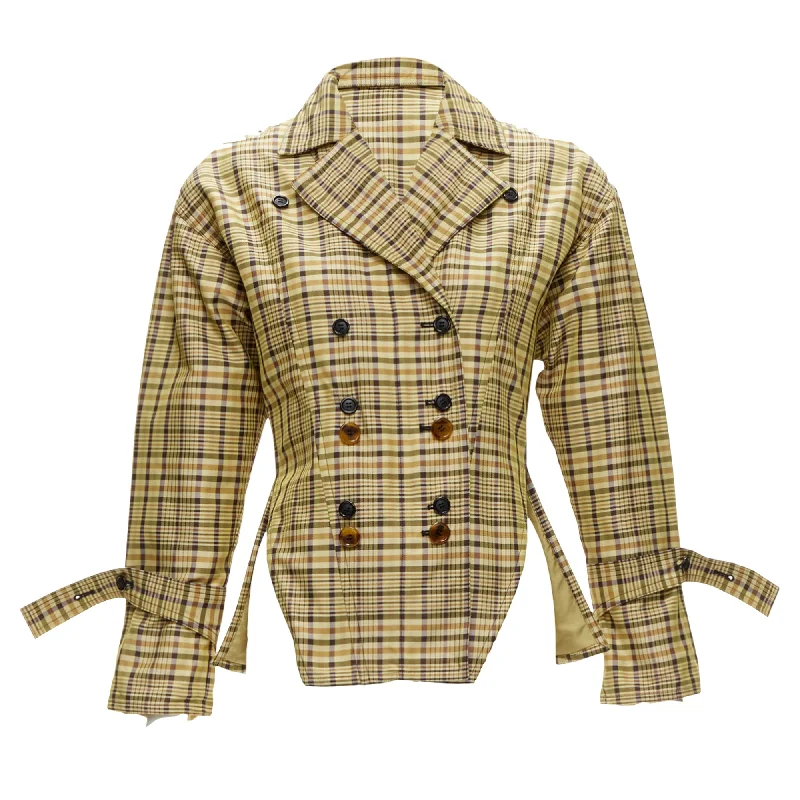 Seasonal Trends Celine Phoebe Philo checked cinched waist jacket