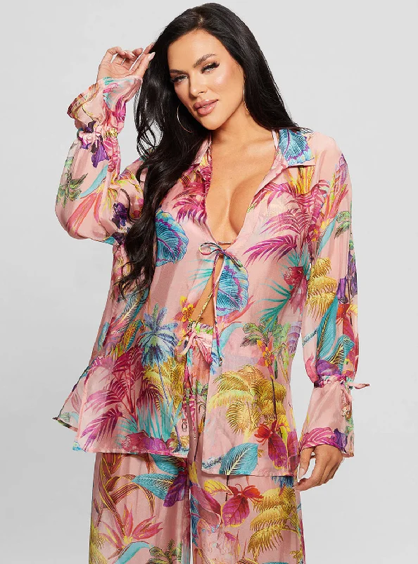 Luxury Comfort Flower Tropical Print Shirt