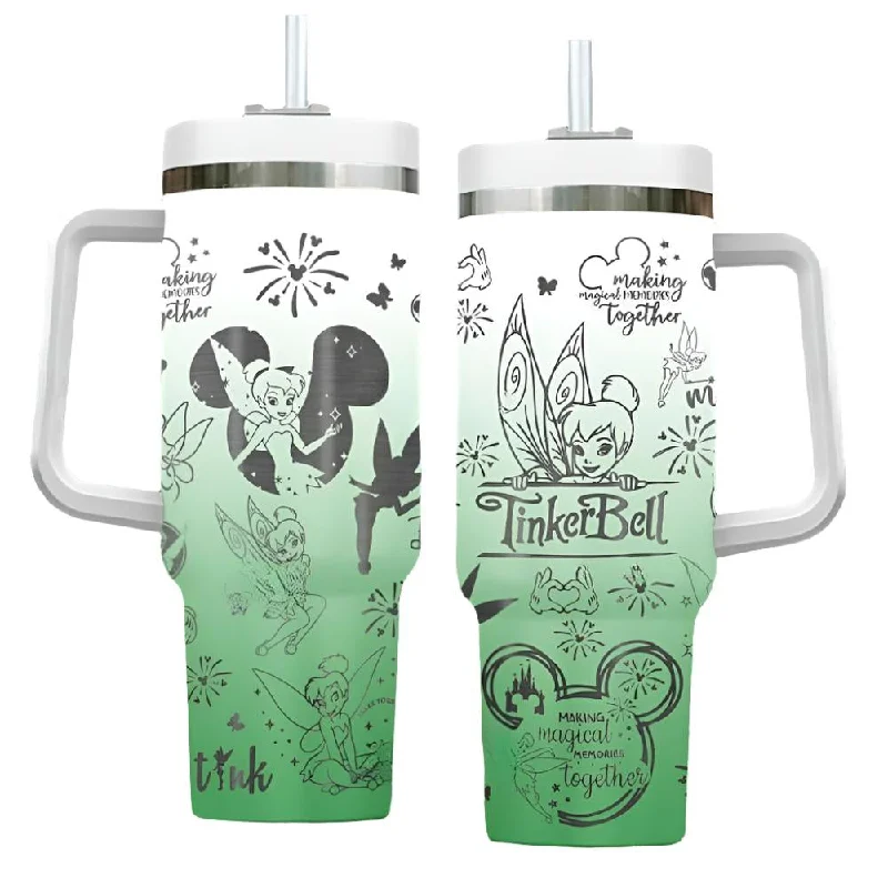 Eco-Friendly Drinkware Promotions Tinker Bell Pattern Engraved Tumbler