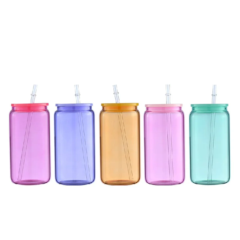 Affordable Drinkware 16oz Case 32Unit Colorful glass Tumbler