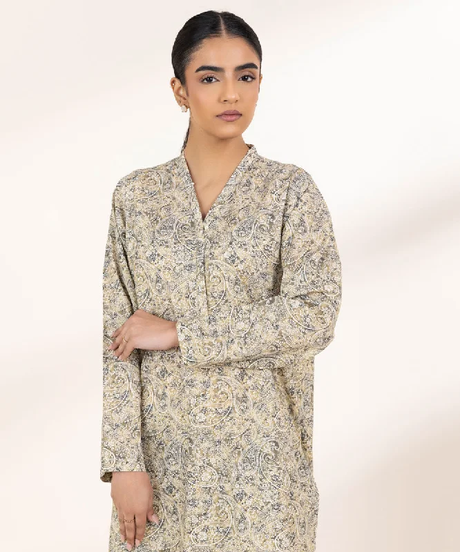 Romantic Date - Night Ensemble Printed Cambric Shirt