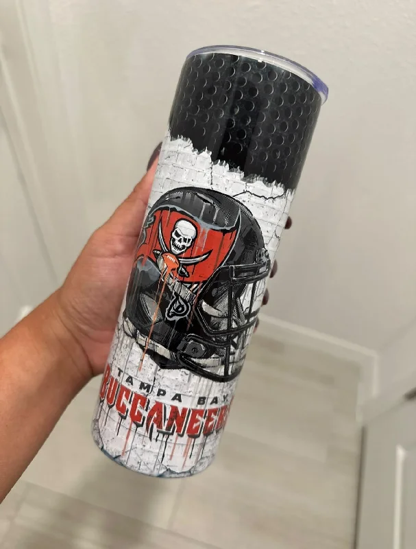 End Of Season Sale Tampa Bay Buccaneers Helmet NFL 20 oz Tumbler