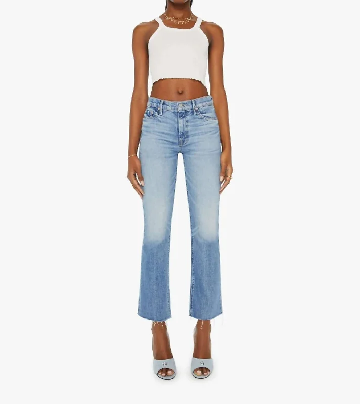 Statement Piece The Outsider Flood Fray Jeans In Are We There Yet