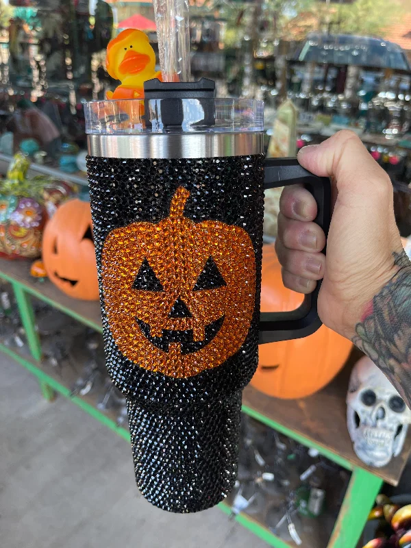 Stainless Steel Cups Halloween 40oz Rhinestone Tumbler