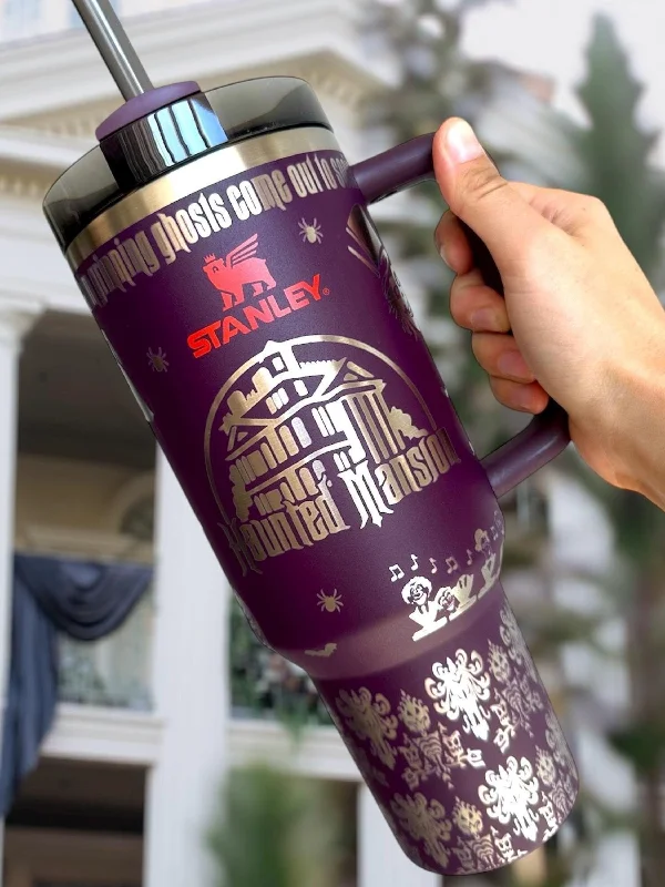 Stainless Steel Cups Mansion Themed Design 40oz Tumbler