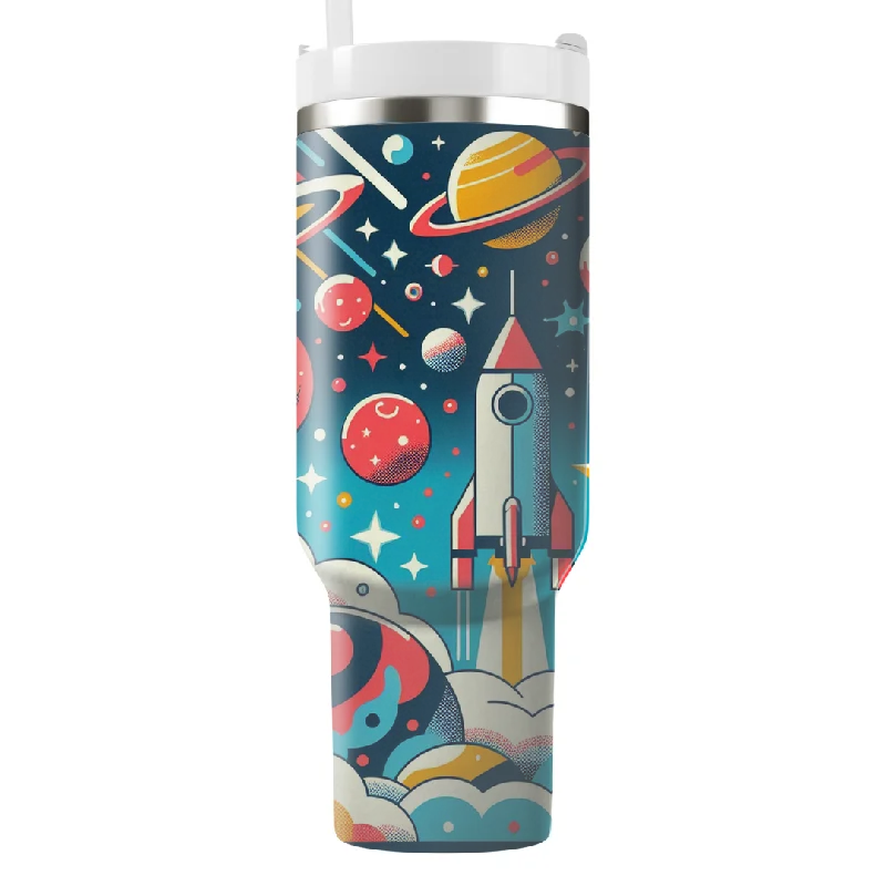 Glassware Deals Retro Space Odyssey Tumbler With Handle