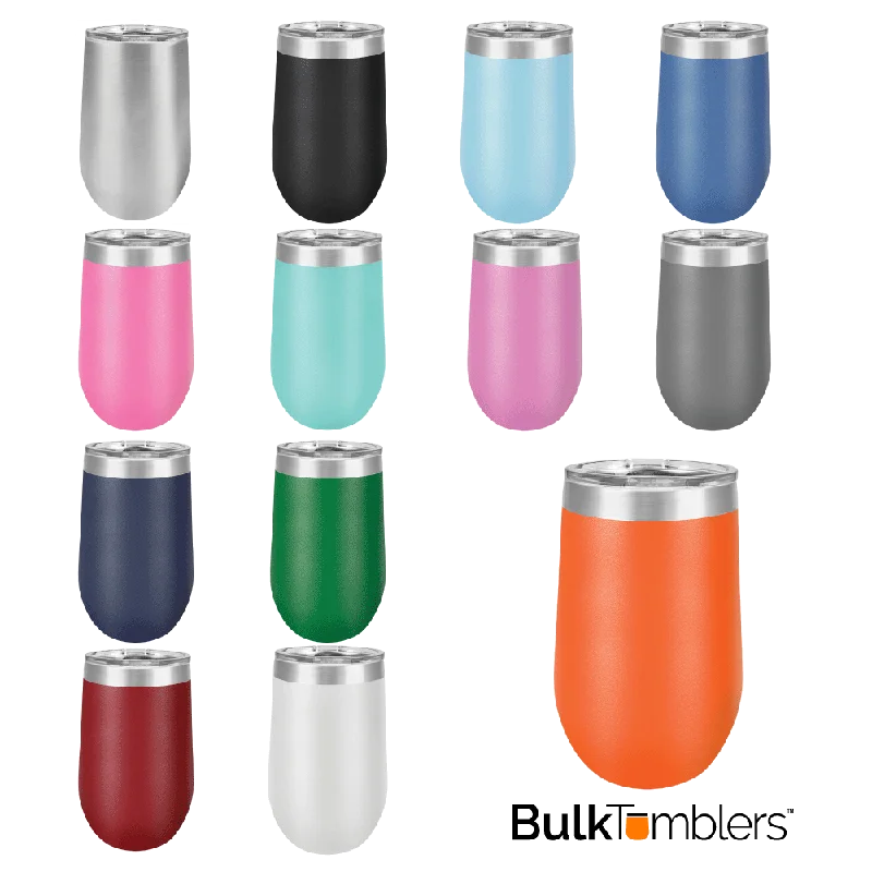 Travel Cups Promotion CASE of 24 - 16 oz Stainless Steel Blank Insulated Stemless Wine Tumbler w Lid Travel Cups Promotion CASE of 24 - 16 oz Stainless Steel Blank Insulated Stemless Wine Tumbler w Lid