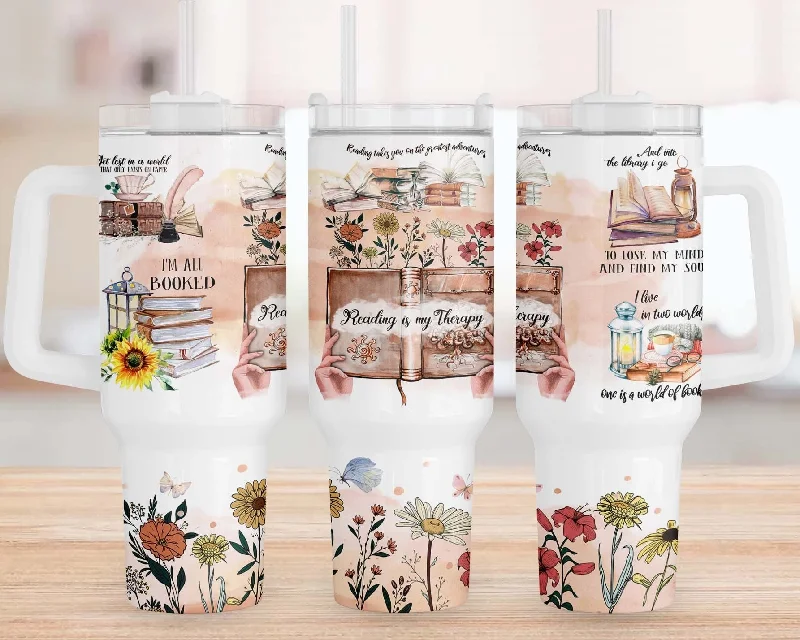 Insulated Travel Drinkware Book 40oz Tumbler Wrap, Reading Lover Tumbler Wrap, Reading is My Therapy, Tumbler 40oz Sublimation Design, Book Lover Gifts For Women Insulated Travel Drinkware Book 40oz Tumbler Wrap, Reading Lover Tumbler Wrap, Reading is My Therapy, Tumbler 40oz Sublimation Design, Book Lover Gifts For Women