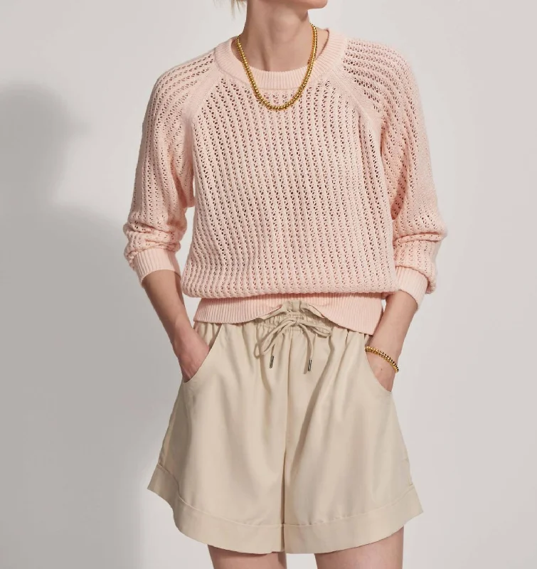 Imeless Style Clay Knit Sweater In Silver Peony