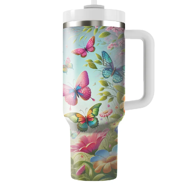 Limited Time Special Offer Radiant Butterfly Dreams Tumbler With Handle