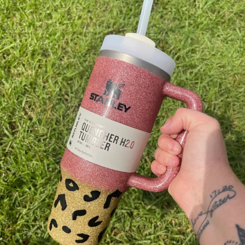 Insulated Bottles Promotion Leopard Print 40oz Personalized Tumbler