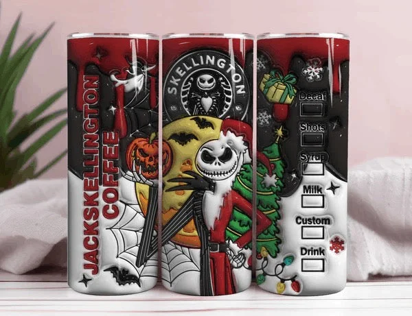 Stylish Statements Jack Skellington Nightmare Before Christmas 3D Inflated 20oz Christmas Tumbler Stylish Statements Jack Skellington Nightmare Before Christmas 3D Inflated 20oz Christmas Tumbler