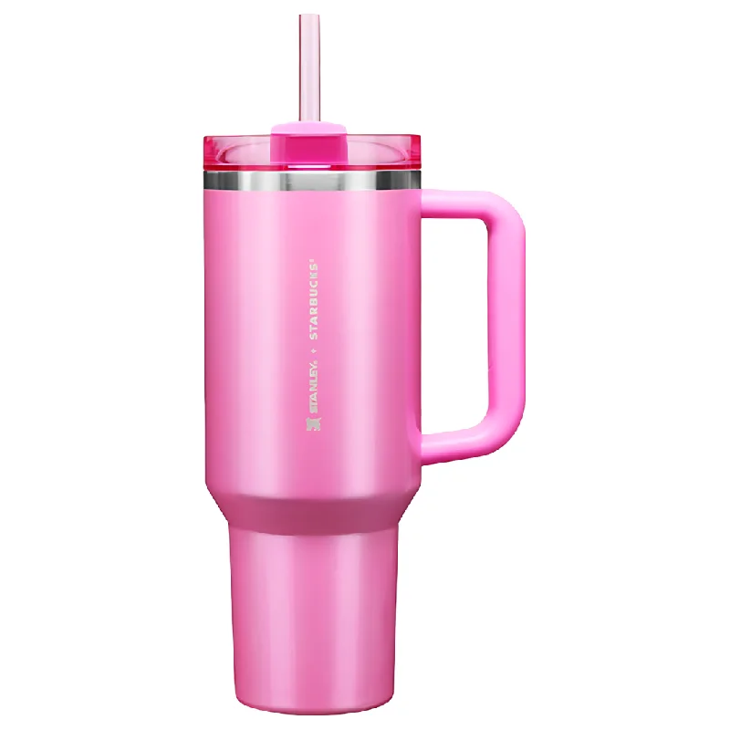 Insulated Drinkware Stanley X Starbucks Pink Quencher Flowstate 40 OZ Tumbler Cup