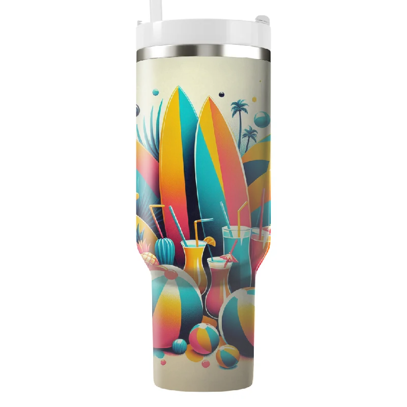 Fashion Essentials Summer Surf Vibes Tumbler With Handle