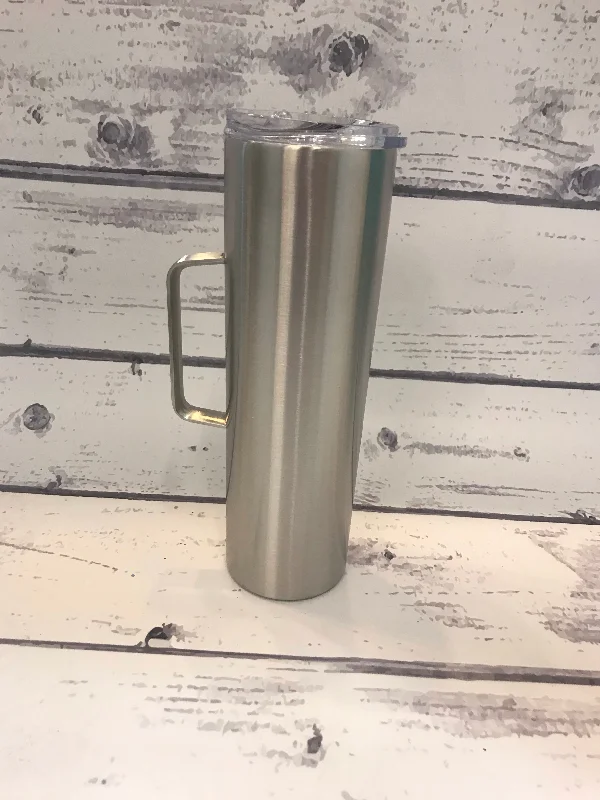 Elegant Glass Cups 30 oz Skinny with handle