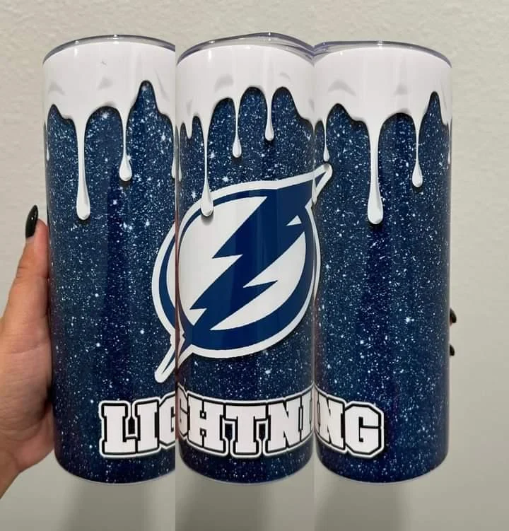 Stylish Looks Tampa Bay Lightning Glitter NHL 20 oz Tumbler
