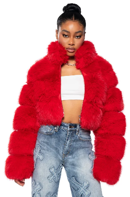 Stylish Savings BARBZ FAUX FUR JACKET