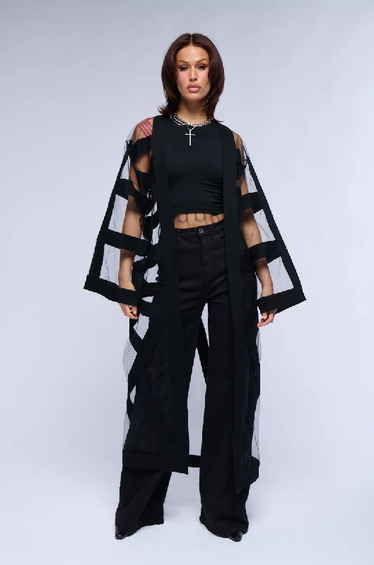Budget-Friendly Fashion MESHIN AROUND DUSTER