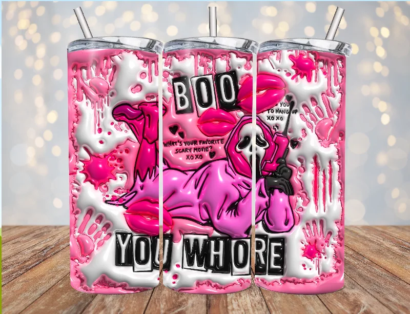 Chic Style, Always In Vogue Boo You Whore Ghostface Scream Inflated 20oz Halloween Tumbler Chic Style, Always In Vogue Boo You Whore Ghostface Scream Inflated 20oz Halloween Tumbler