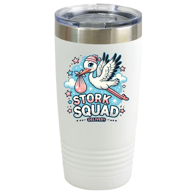 Unique Drinkware "Stork Squad" Labor & Delivery 20 oz Insulated Tumbler