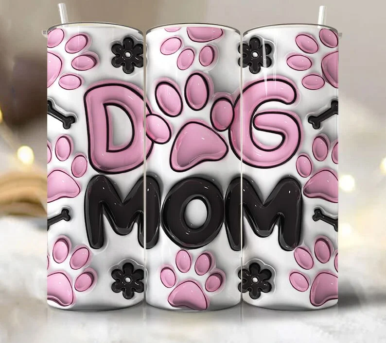 Reusable Drinkware Deals 3D Inflated Dog Mom 20oz Tumbler, Dog Paws 20oz Tumbler Wrap Png, 3D Tumbler Design Skinny Digital Download, 3D Dog lover Puff Png Downloads Reusable Drinkware Deals 3D Inflated Dog Mom 20oz Tumbler, Dog Paws 20oz Tumbler Wrap Png, 3D Tumbler Design Skinny Digital Download, 3D Dog lover Puff Png Downloads