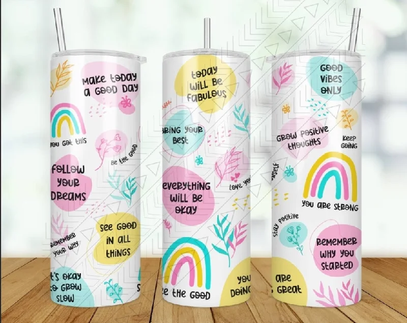 Vacuum-Insulated Bottles Motivational (colorful) Tumbler