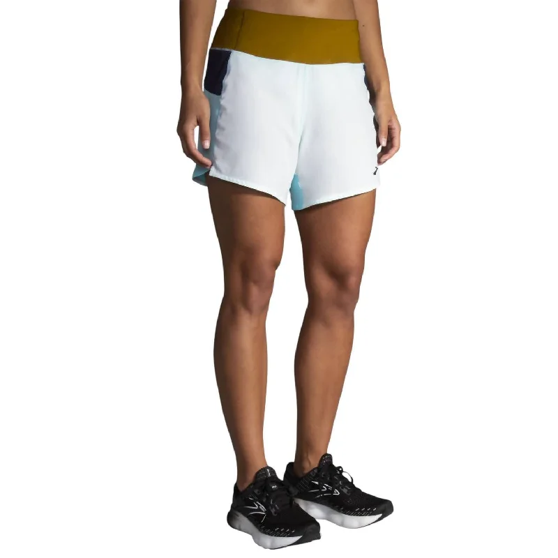 Fashion Forward Style Women's Chaser 5" Short In Ice Blue Multi