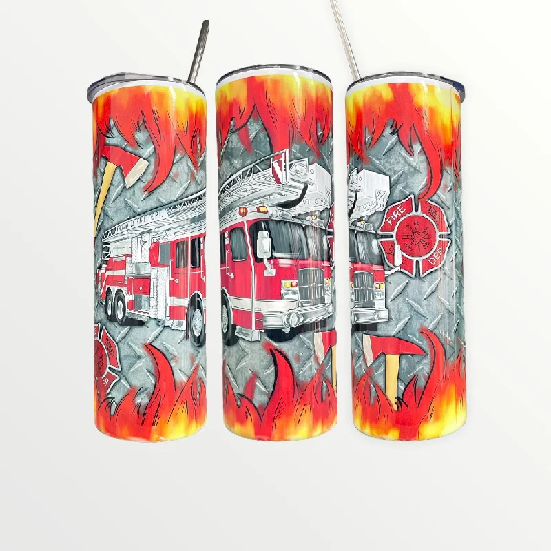 Set Of Tumblers Fire Department 20/30oz Insulated Skinny Tumbler