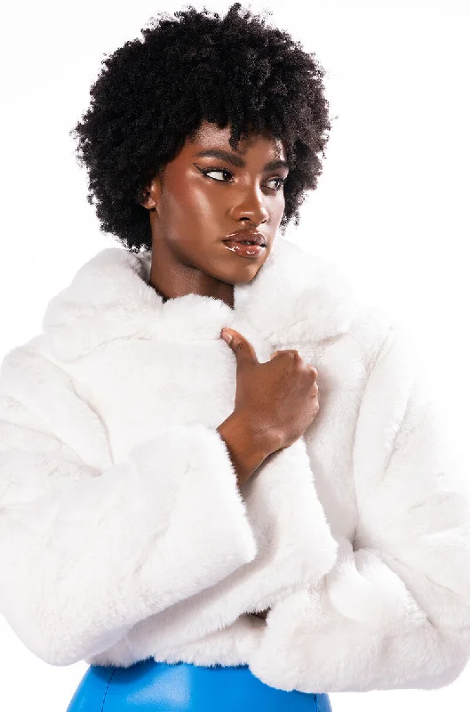 Playful Elegance DAYANNE PLUSH FAUX FUR JACKET
