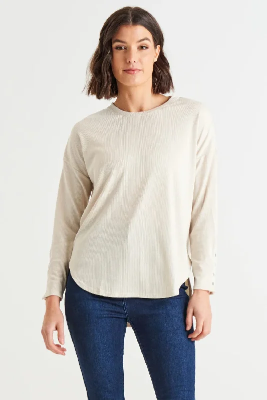 Exquisite Craftsmanship Betty Basics Malika Ribbed Long Sleeve