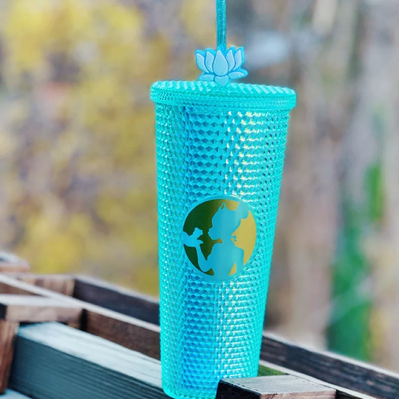Limited Stock, Big Sale PREORDER  Princess w/ Frog Inspired Aqua Bling Studded Tumbler