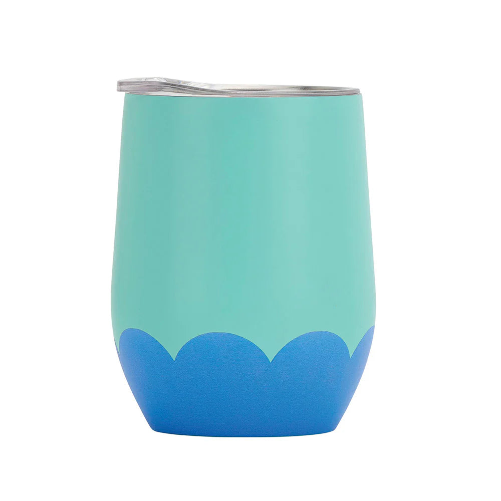 Stainless Drinkware Sale Annabel Trends Insulated Wine Tumbler - Wave - Aqua & Blue