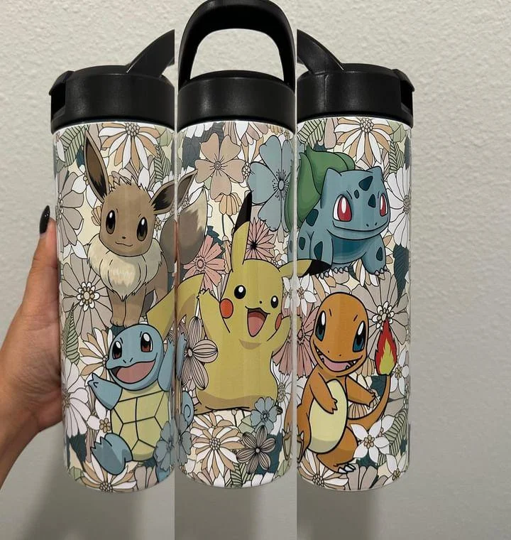 Fashion Essentials Pokemon Floral 20 oz Tumbler