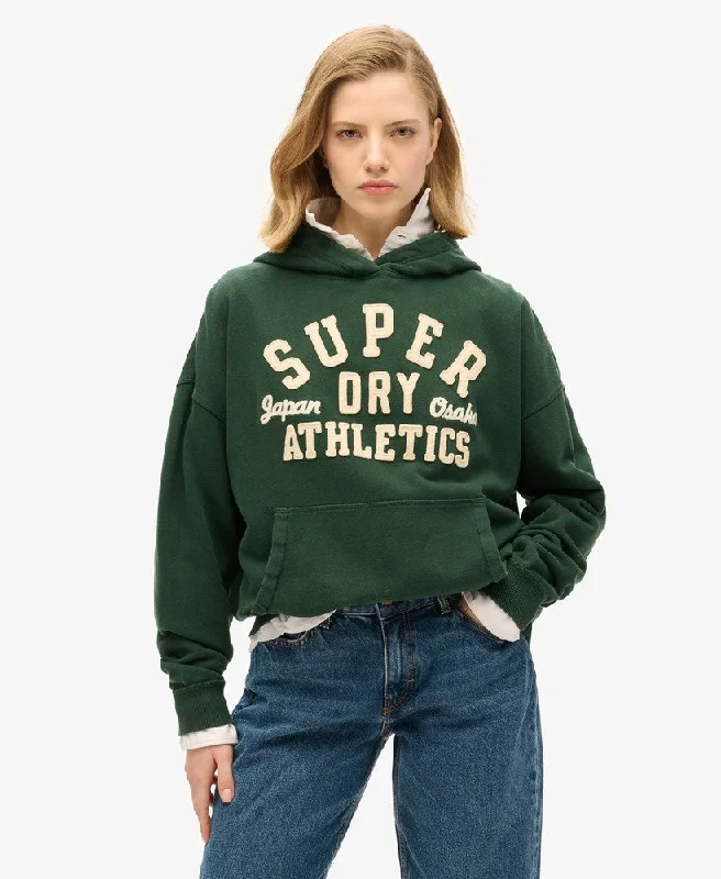 Holiday Sale Athletic Appliq Oversize Hood | Enamel Green