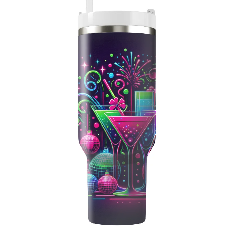 Chic And Edgy Neon Party Tumbler With Handle