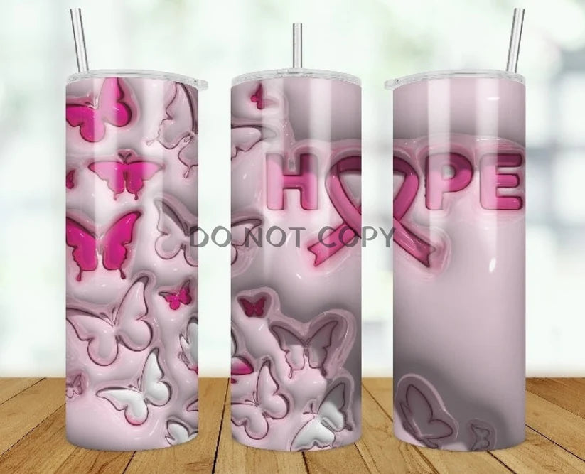 Decorative Glassware Hope 3d Puff Tumbler