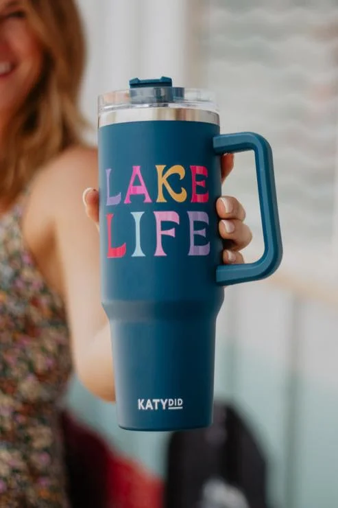 Fashion-Forward Lake Life 40 Oz Stainless Steel Tumbler Cup