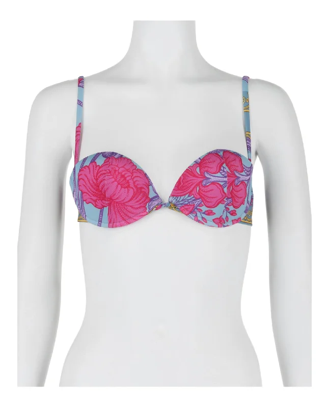 Limited Time Deal Bouquet Printed Molded Bikini Top