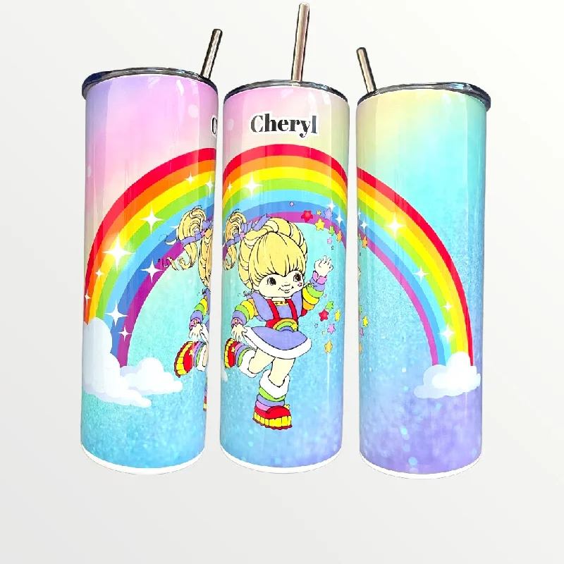 Glassware Deals Rainbow Brite 80's Love 20/30oz Insulated Skinny Tumbler