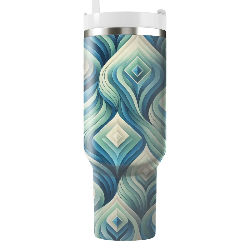 Fashion-Forward Elegant Ocean Wave Insulated Tumbler