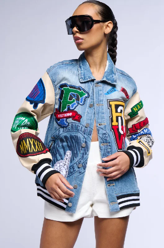 Sleek Design ON TO THE NEXT VARSITY JACKET