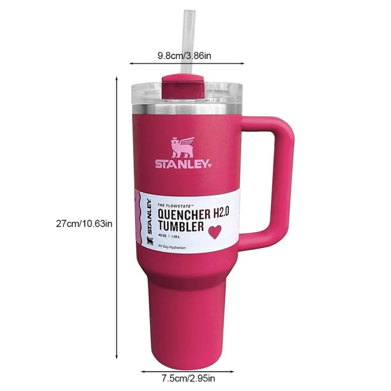 Thermal Drinkware Stanley Rose Red Tumbler 40 oz