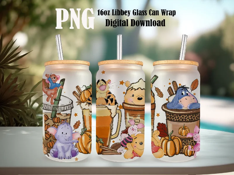 Portable Bottles Sale Pooh and Friend 16oz Glass Can Png, Halloween Coffee, Autumn Coffee, Fall Vibes, Fall Coffee, Spooky Season Portable Bottles Sale Pooh and Friend 16oz Glass Can Png, Halloween Coffee, Autumn Coffee, Fall Vibes, Fall Coffee, Spooky Season